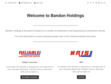 Tablet Screenshot of bandonholdings.com